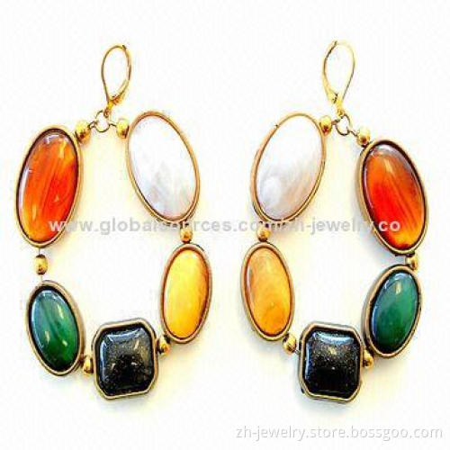 Plain/Black Metal Fashion Hoop Earrings, Customized Orders are Accepted